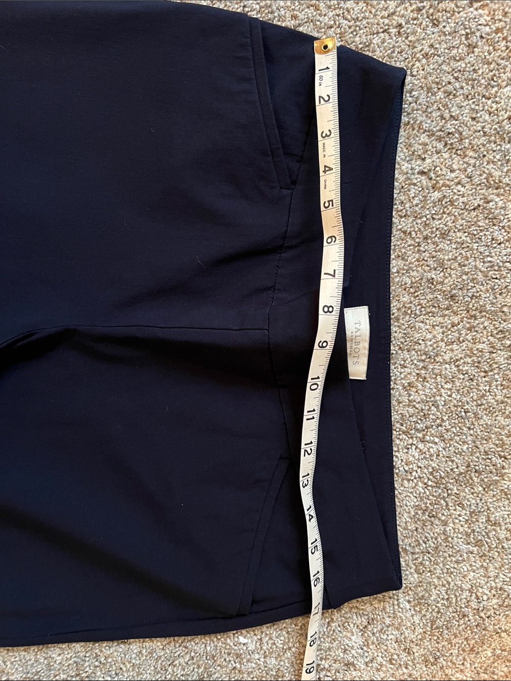 Talbots Navy Petite Dress Pants, 4 way stretch, 14P - Picture 2 of 5